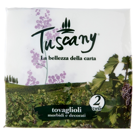 Tuscany tovaglioli morbidi e decorati 2 veli 40 pz